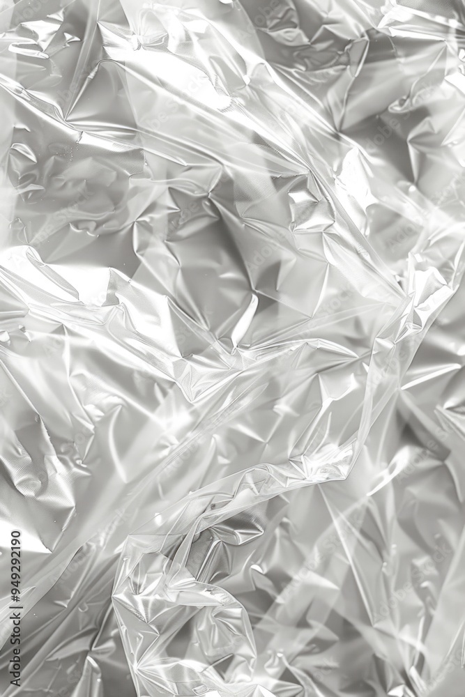 A close-up shot of a stack of silver foil wrapping paper