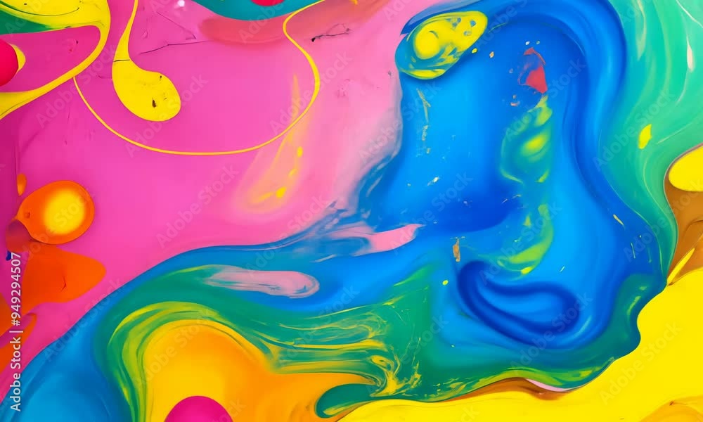 Vibrant abstract graffiti with a mix of pink, blue, and yellow colors on textured wall. Vibrant abstract graffiti with a mix of pink, blue, and yellow colors on textured wall.