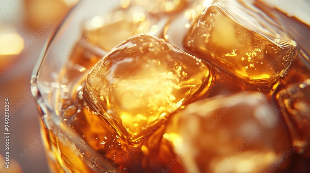 Close-up of refreshing iced drink with sparkling soda and ice cubes. Perfect for summer, beverages, and cool refreshments. Close-up of refreshing iced drink with sparkling soda and ice cubes. Perfect for summer, beverages, and cool refreshments.
