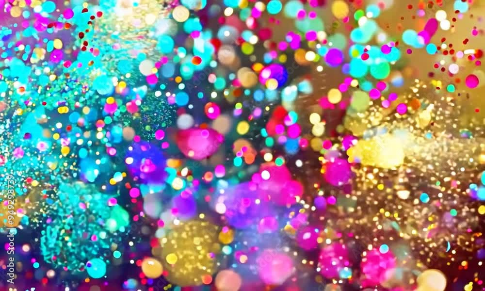 Colorful confetti and bokeh lights Colorful confetti and bokeh lights