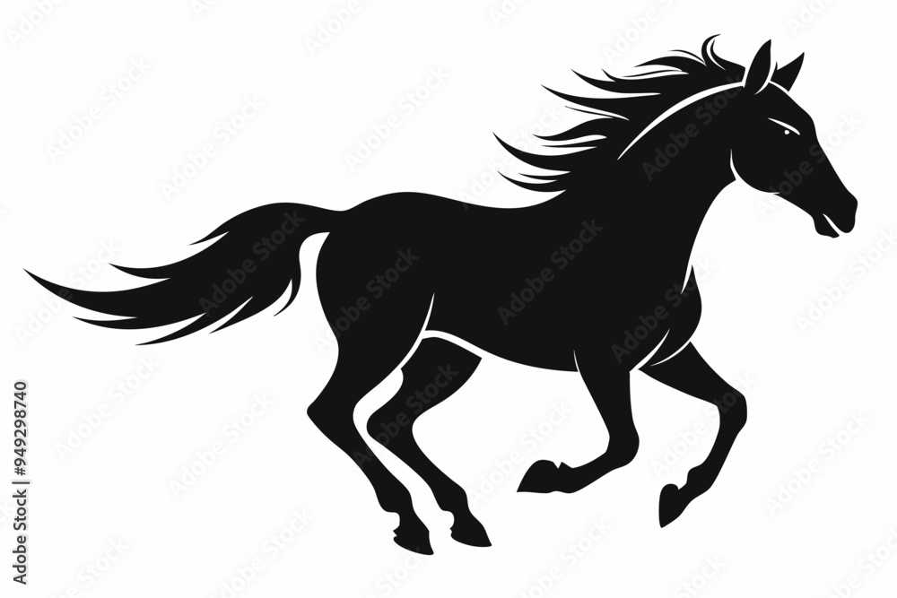 silhouette of running horse, horse silhouette vector silhouette of running horse, horse silhouette vector