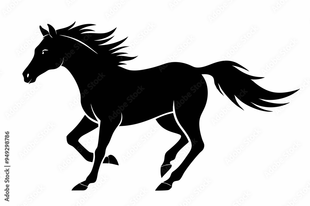 silhouette of running horse, horse silhouette vector silhouette of running horse, horse silhouette vector