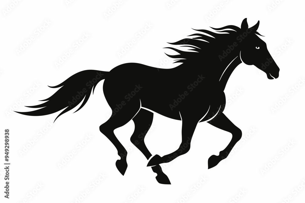 Horse Silhouette Svg, Horse Running vector Horse Silhouette Svg, Horse Running vector