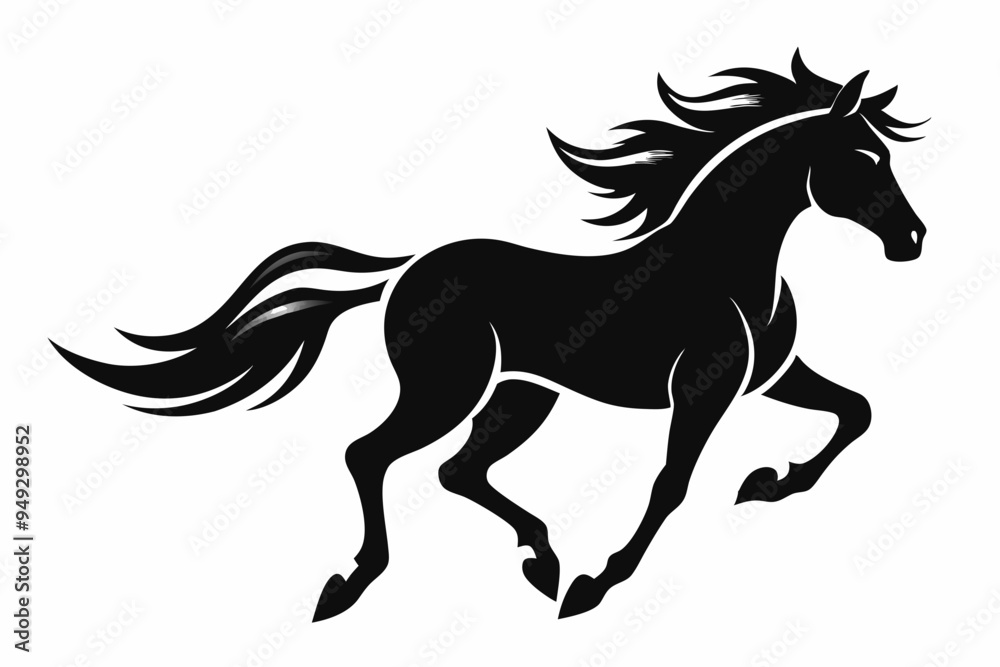 Horse Silhouette Svg, Horse Running vector Horse Silhouette Svg, Horse Running vector