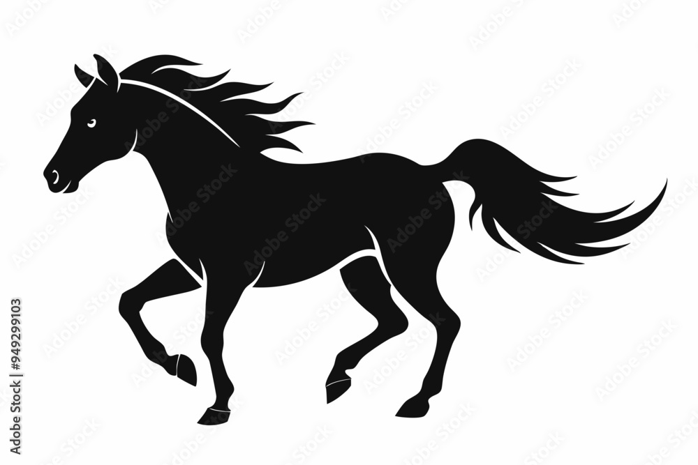Horse Silhouette Svg, Horse Running vector Horse Silhouette Svg, Horse Running vector