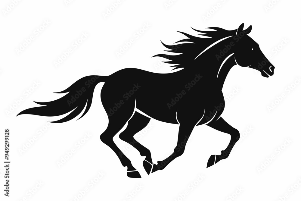 Horse Silhouette Svg, Horse Running vector Horse Silhouette Svg, Horse Running vector