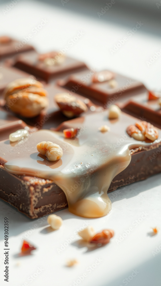 Drizzled Chocolate Bar with Caramel and Nuts Drizzled Chocolate Bar with Caramel and Nuts