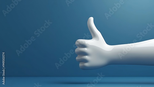 A thumbs-up icon on a bright blue background represents encouragement and agreement.