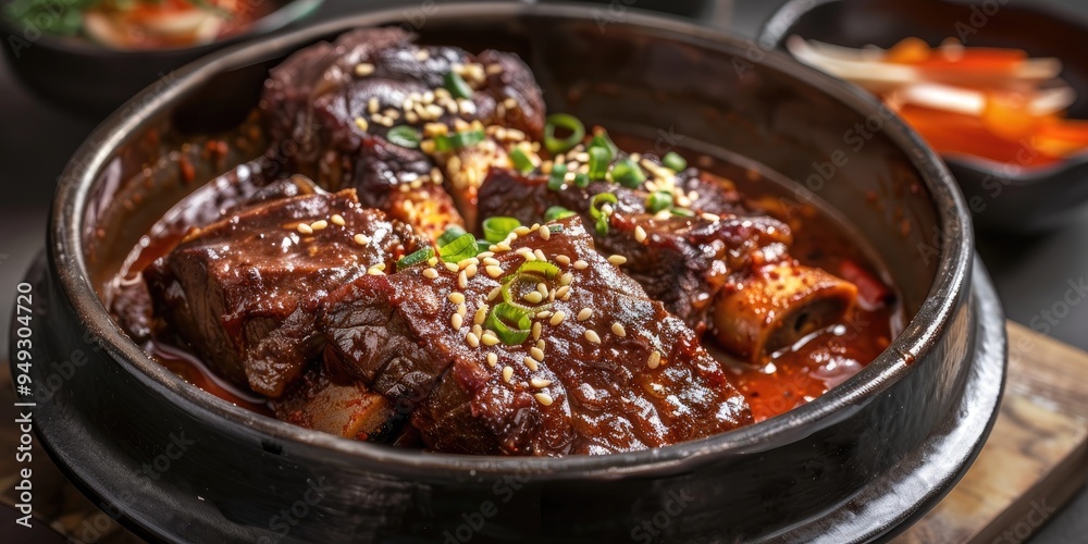 Delightful Galbi jjim Traditional Korean Braised Beef Short Ribs Delightful Galbi jjim Traditional Korean Braised Beef Short Ribs