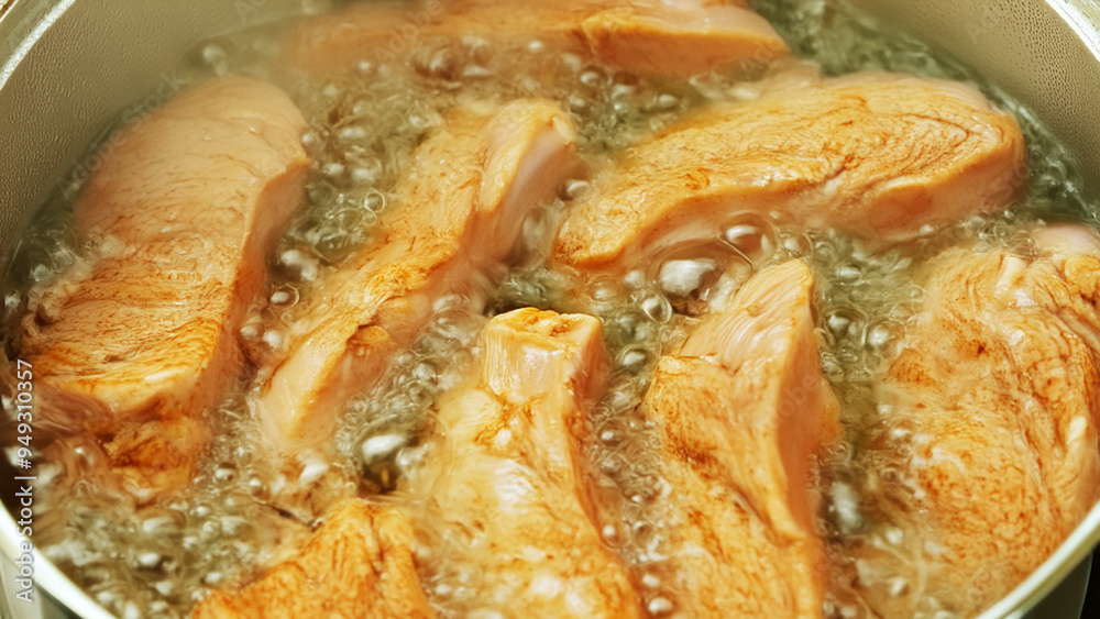 Cooking Salmon Fillets in Boiling Water