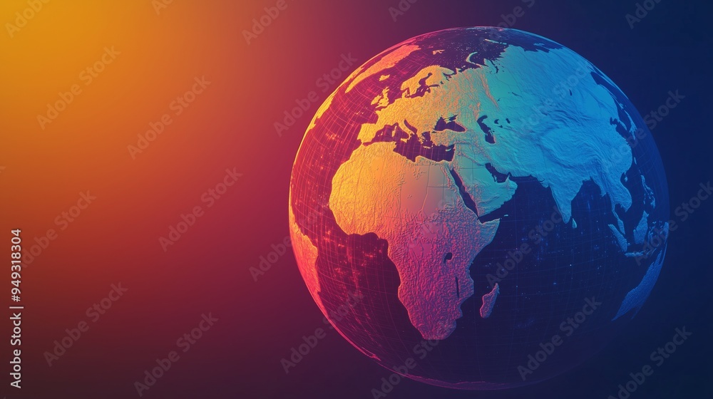 Obraz premium Global Network and Connections.