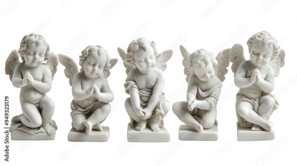 Cupid cherubs statue isolated on white background Cupid cherubs statue isolated on white background