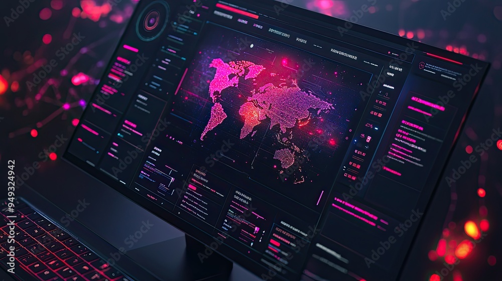 19. Dark mode website layout with glowing elements, trendy web design aesthetic, modern UI/UX concept. 19. Dark mode website layout with glowing elements, trendy web design aesthetic, modern UI/UX concept.
