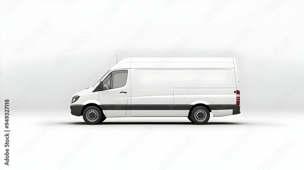 White Cargo Van Isolated on White Background, Commercial Vehicle, Delivery Truck, Transportation, Side View, Automotive, Commercial Transport, Cargo Van Mockup, Transportation Vehicle White Cargo Van Isolated on White Background, Commercial Vehicle, Delivery Truck, Transportation, Side View, Automotive, Commercial Transport, Cargo Van Mockup, Transportation Vehicle