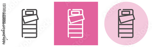 防災グッズ・寝袋｜ライン・アイコン　[線の編集可能]