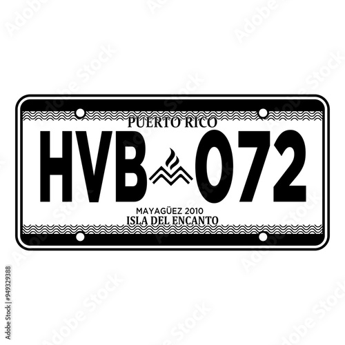 Puerto Rico Licence Plate