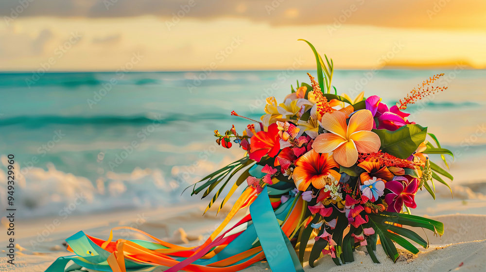 Caribbean Joy: Vibrant Bridal Bouquet