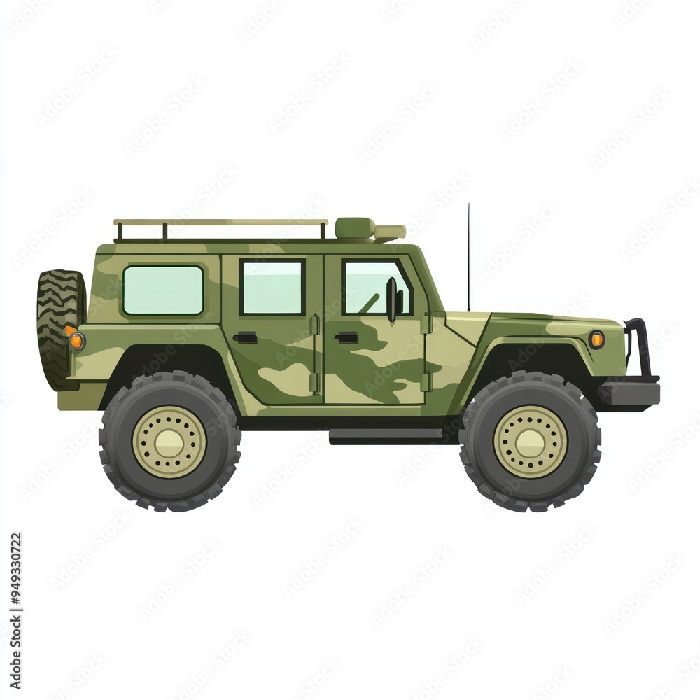 Military Vehicle Illustration - Off-Road Adventure Military Vehicle Illustration - Off-Road Adventure