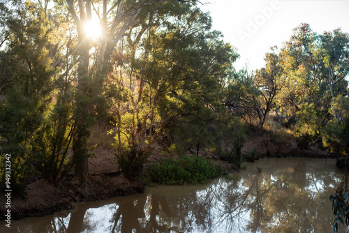 Bulloo River at Quilpie in Queensland photo