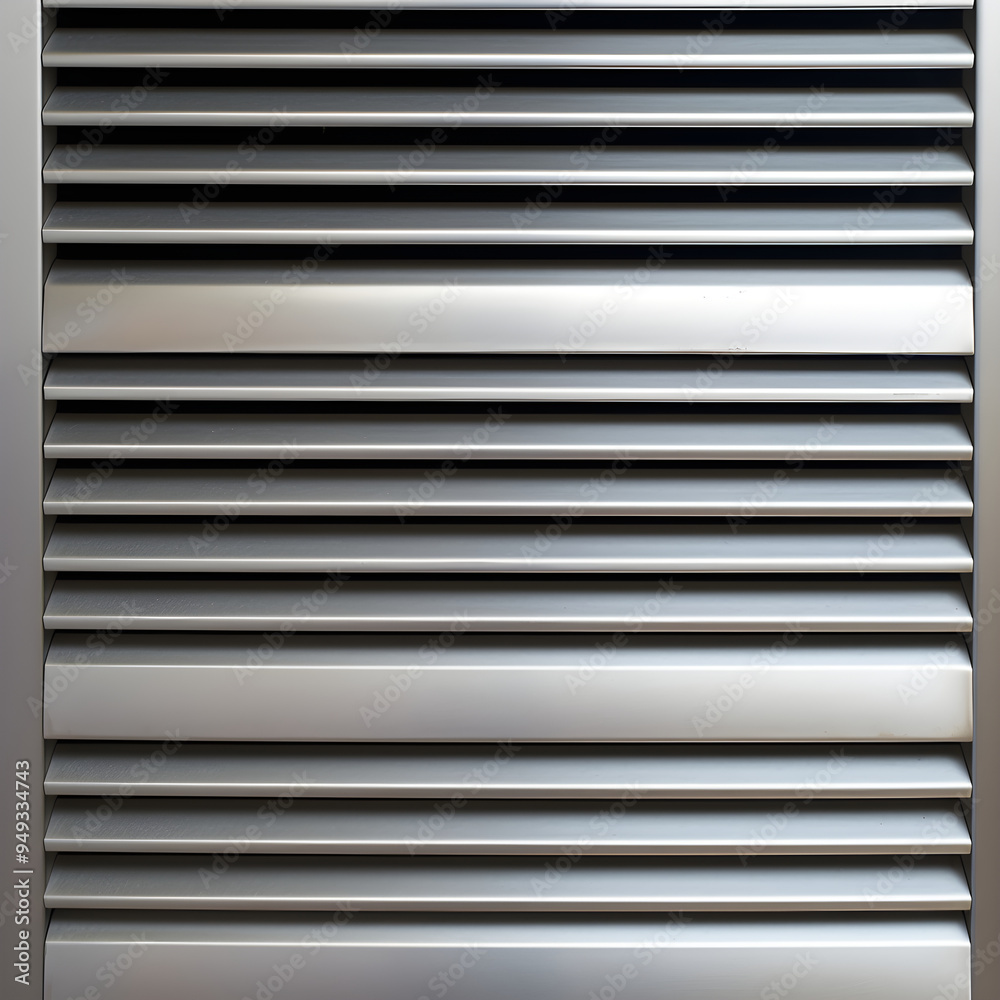 Close-up Detailed View of a Modern, Metallic HVAC Vent Installed in Wall Close-up Detailed View of a Modern, Metallic HVAC Vent Installed in Wall