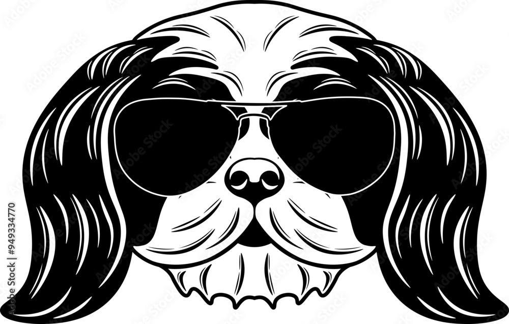 Fototapeta premium Shih Tzu In Sunglasses