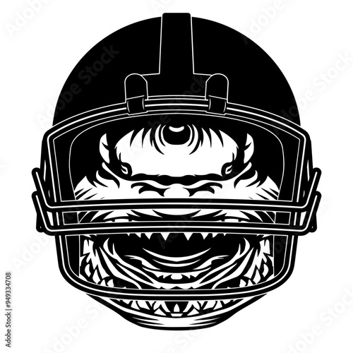 Shark In Football Helmet