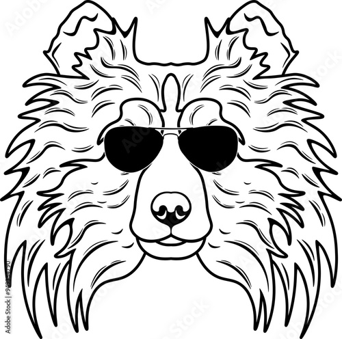 Shetland Sheepdog In Sunglasses