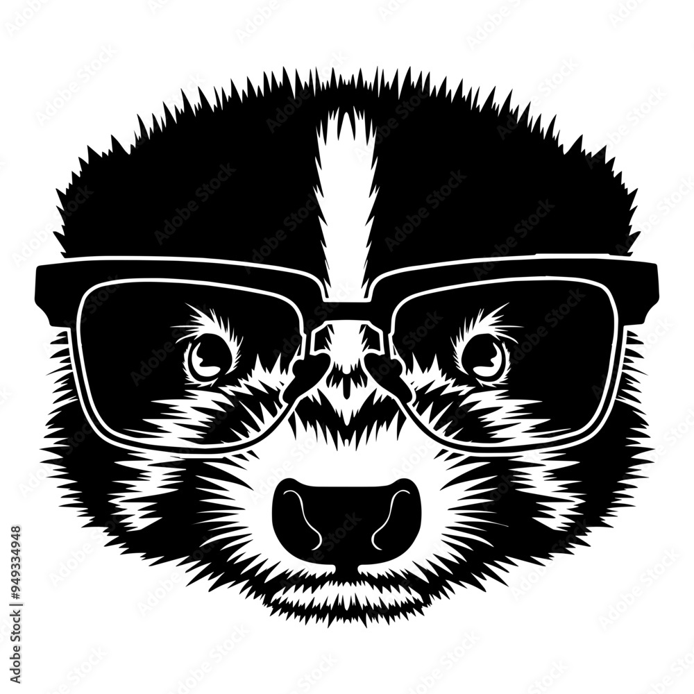 Obraz premium Skunk In Glasses