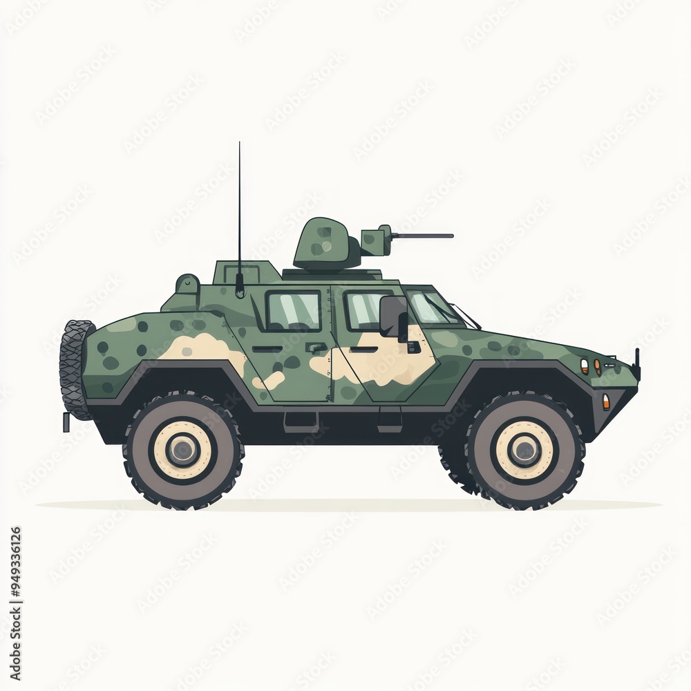 Military Armored Vehicle Illustration Military Armored Vehicle Illustration