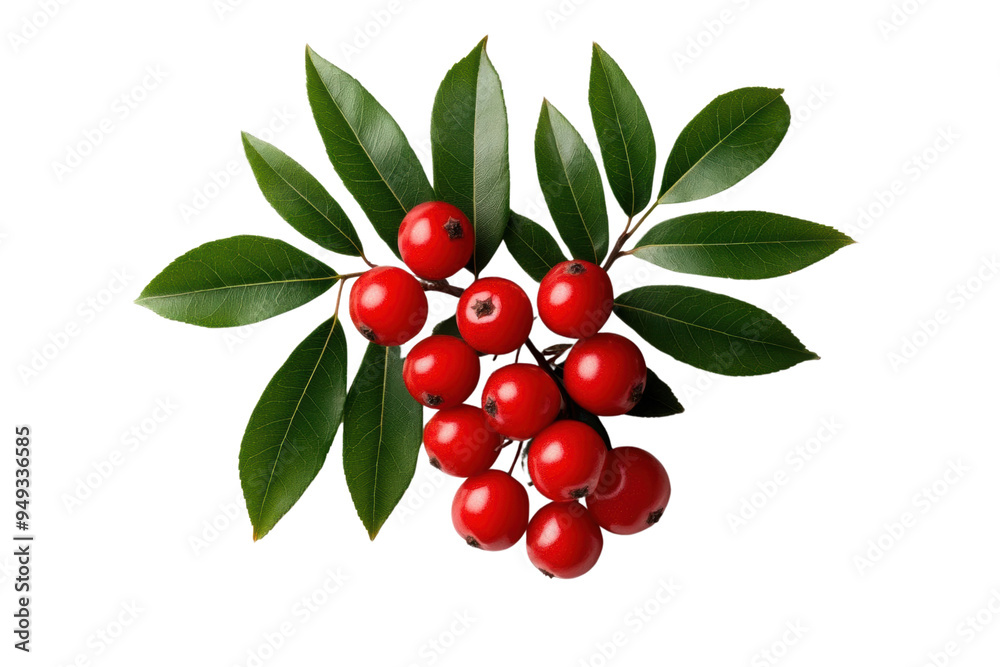 Fresh red berries on green leaves, ideal for culinary, health, or botanical themes. Vibrant colors and natural beauty. Fresh red berries on green leaves, ideal for culinary, health, or botanical themes. Vibrant colors and natural beauty.