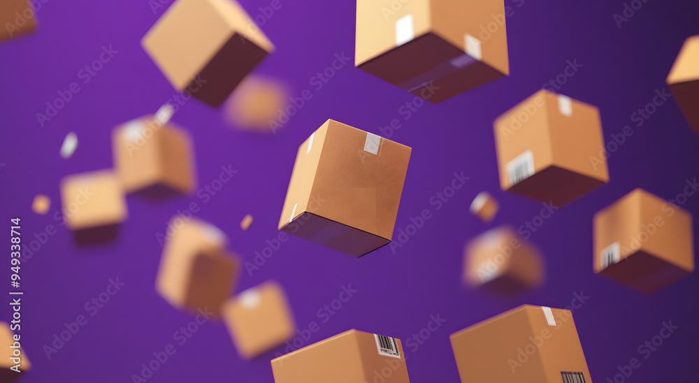 Animated Video of Cardboard Boxes Falling on a Purple Background
Animated Video of Cardboard Boxes Falling on a Purple Background