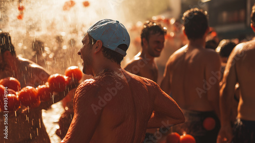 La Tomatina festival in Spain: A vibrant celebration of cultural tradition and community enjoyment photo