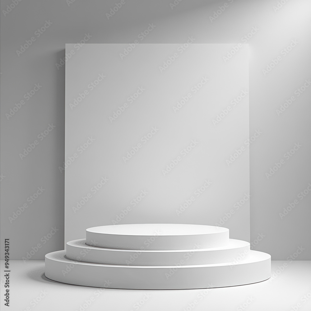 Fototapeta premium Minimalist White Podium.