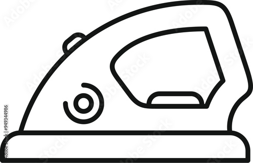 This icon of a clothes iron represents laundry, ironing, and pressing services