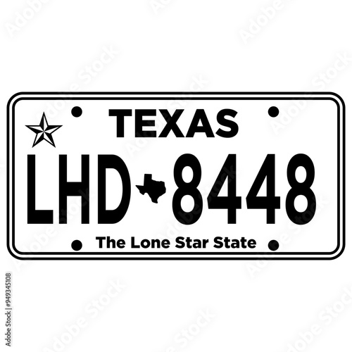 Texas Licence Plate