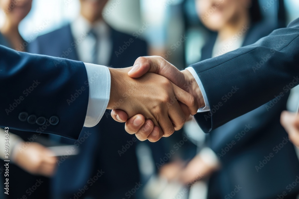 握手をする男性会社員(商談・商談成立・協業・契約・M&A) 握手をする男性会社員(商談・商談成立・協業・契約・M&A)