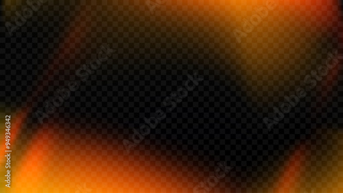 Light leak effect background. Exposed retro film overlay. Old photo filter template. Vintage saturated lens flare texture backdrop. Blurry gradient photographic wallpaper. Vector burn film effect
