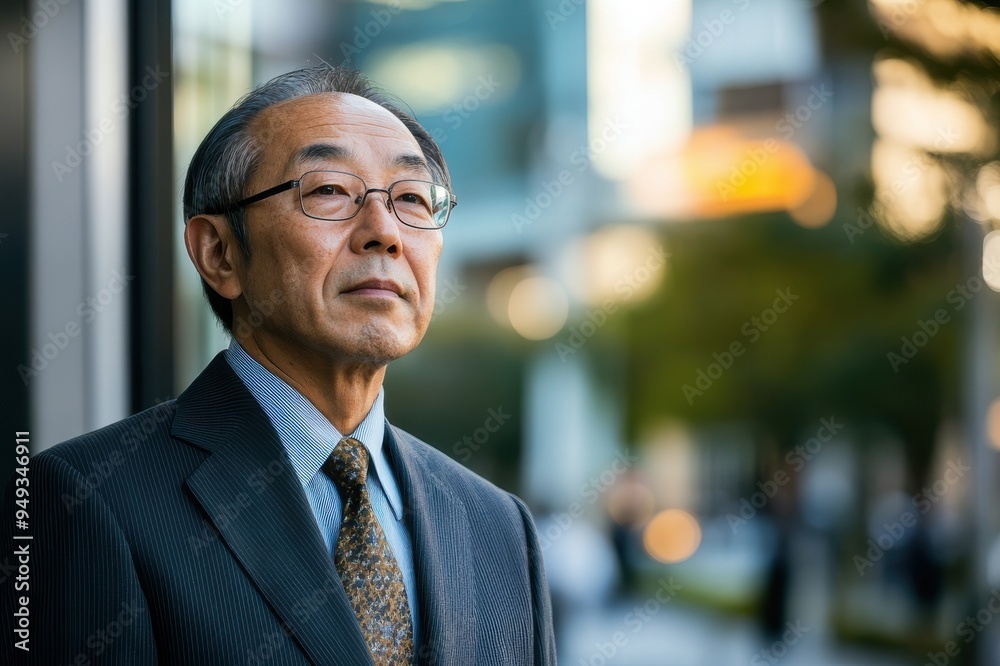 真顔で空をみげるシニアの男性ビジネスマン(退職・クビ・再就職・転職) 真顔で空をみげるシニアの男性ビジネスマン(退職・クビ・再就職・転職)