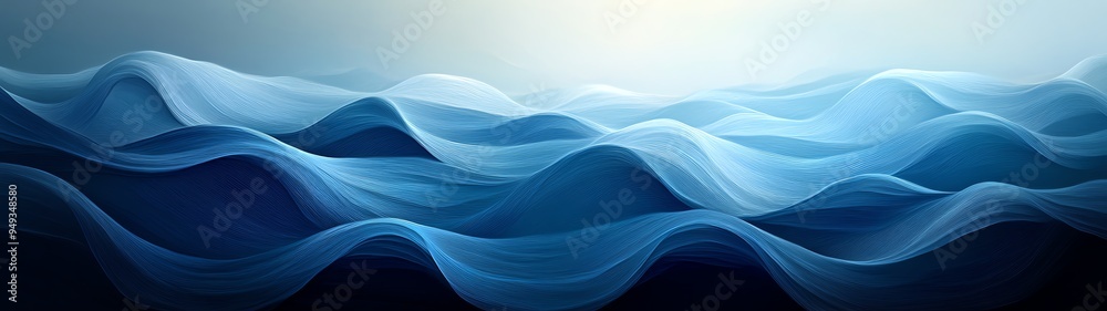 Fototapeta premium Abstract blue wave background, sea, water, ocean, abstract