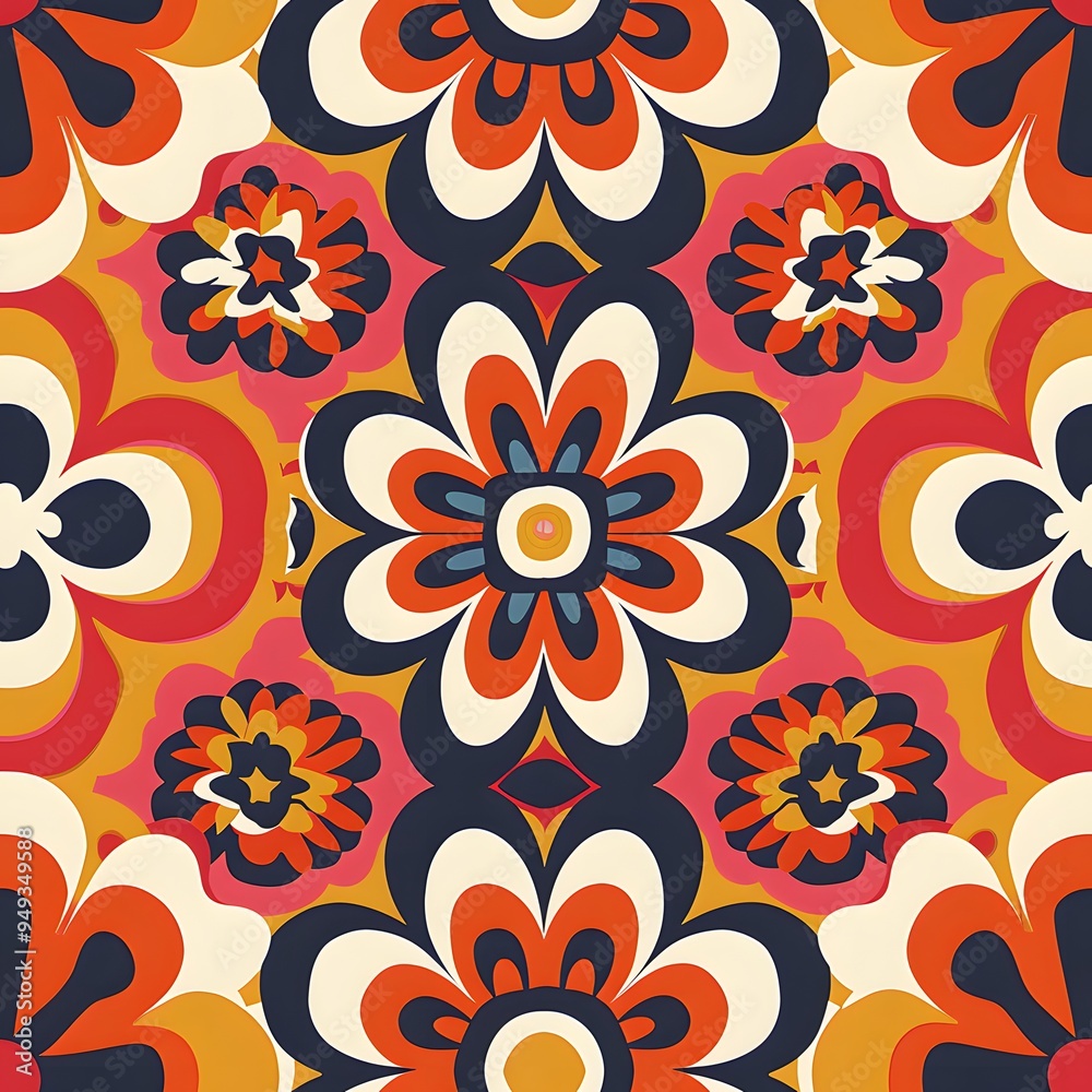 Fototapeta premium retro seamless pattern