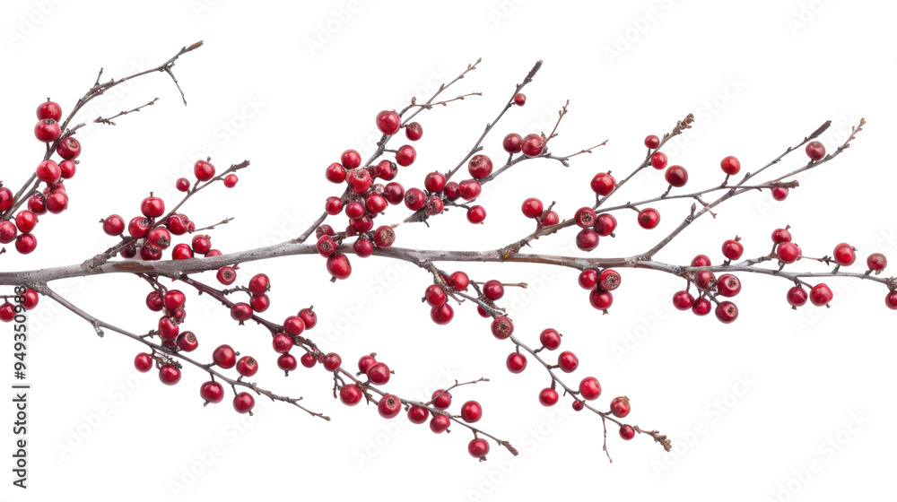 Obraz premium Christmas tree branch isolated on white background