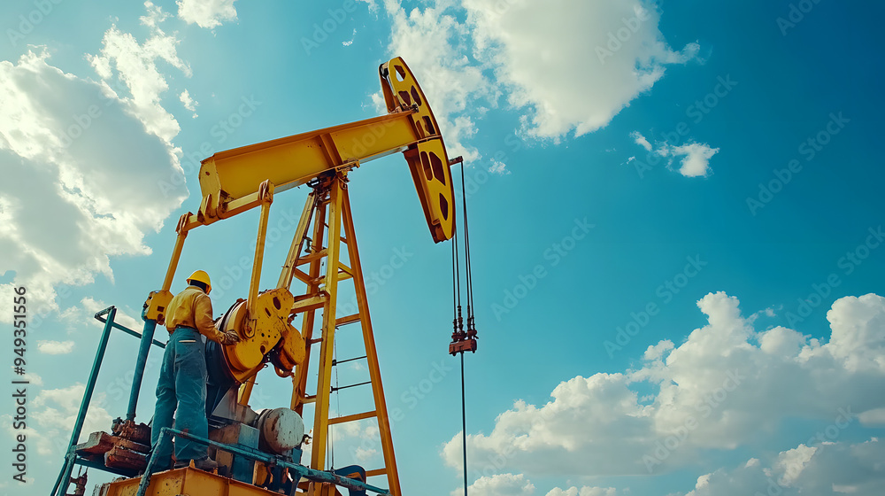 A Photograph Depicting an Oil Pump in the Background Against a Dramatic Sunset
A Photograph Depicting an Oil Pump in the Background Against a Dramatic Sunset