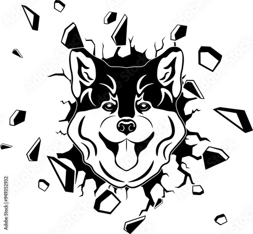 Wall Smashing Akita
