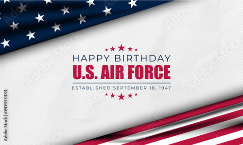 US Air Force Birthday September 18th Background Vector Illustration