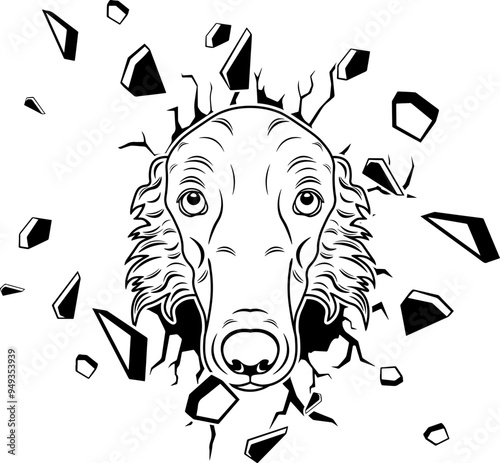 Wall Smashing Borzoi