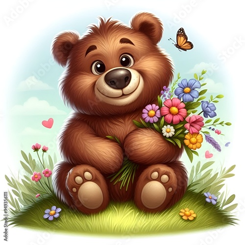 bown bear cartoon photo