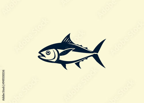 Vector illustration of Tuna Fish Logo Design