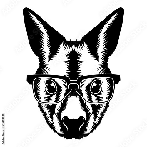 Wallaby In Glasses