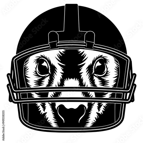 Wallaby In Football Helmet