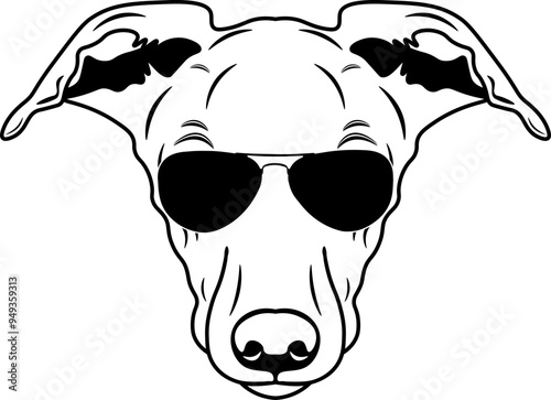 Whippet In Sunglasses